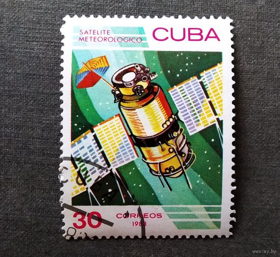 Марка Куба 1983 Космос