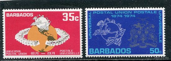 Барбадос. 100 лет Всемирному почтовому союзу