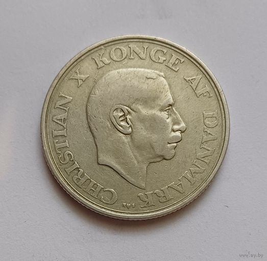 2 кроны 1937г.800пр., Король Кристиан X (1912 - 1947).Дания.Тираж 208 699т.