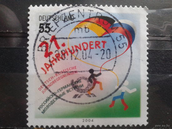 Германия 2004 совм. выпуск с Россией Михель-1,0 евро гаш