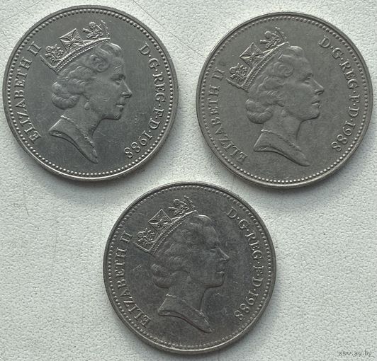 Великобритания 5 пенсов 1988 г. Цена за 1 шт.