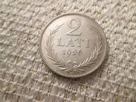 2 лата , Латвия , 1926т г.
