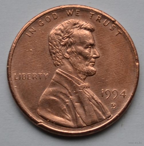 США, 1 цент 1994 г. D