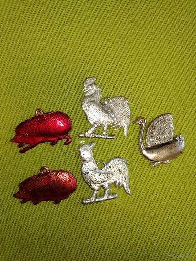 Советские новогодние игрушки 5 шт