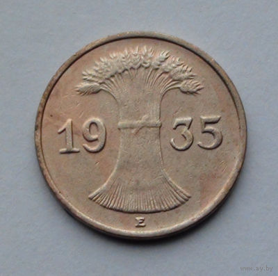 Германия - Веймарская республика 1 рейхспфенниг. 1935. E