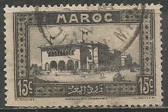 Французское Марокко. Главпочтамт в Касабланке. 1933г. Mi#98.