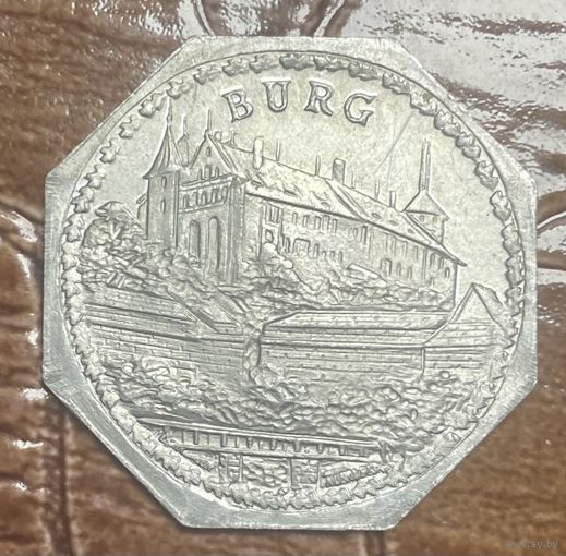 Германия Нюрнберг нотгельд 20 пфеннигов 1919 год. Бург. трамвайный жетон