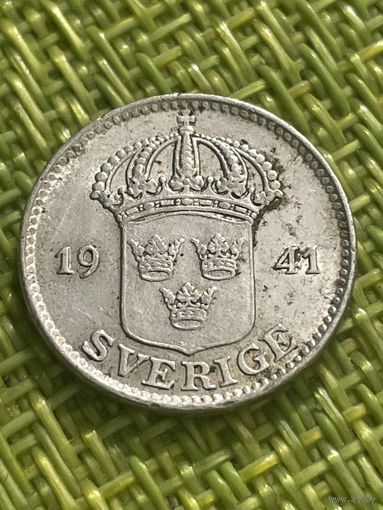Швеция 25 оре 1941г (серебро)