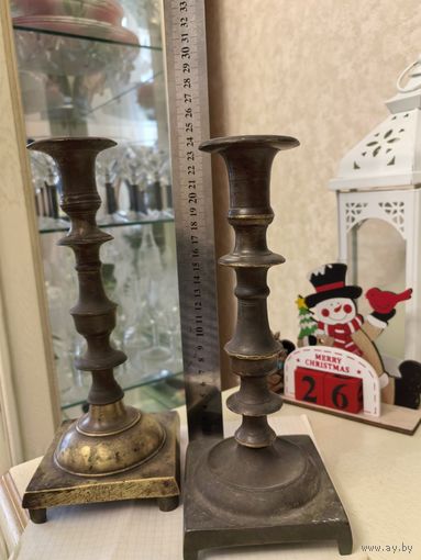 Подсвечники латунные. Российская империя. Продаются парой.