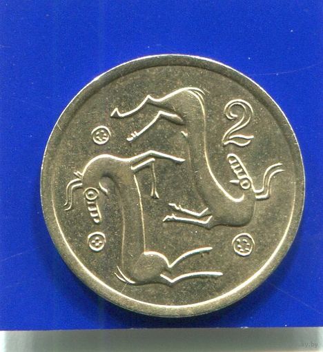 Кипр 2 цента 1988