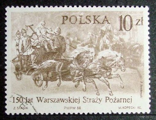 ПОЛЬША ПОЖАР ЛОШАДИ 1986 ГАШ история пожарного транспорта