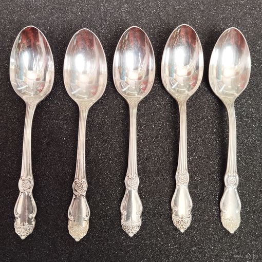 Ложки кофейные Серебряная Роза, мельхиор. Кольчугино, СССР