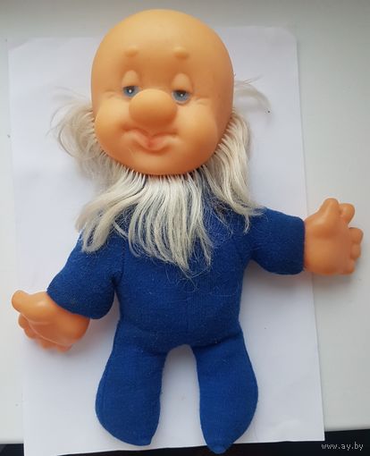 Игрушка СССР. Высота 27 см. Кукла Дедушка Гном.