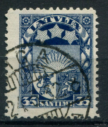 Латвия - 1929/32г. - герб, 35 S - 1 марка - гашёная. Без МЦ!