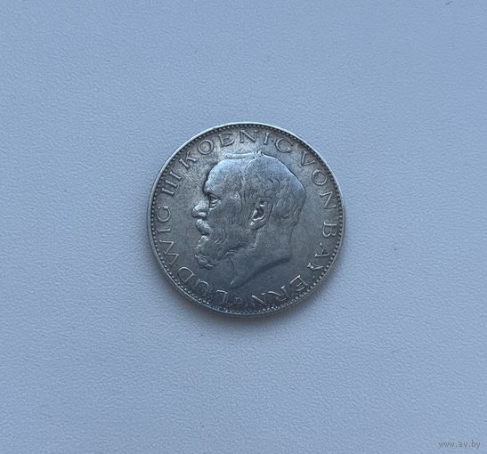 БАВАРИЯ  2 марки 1914 г.