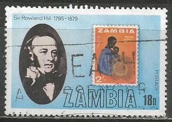 Замбия. 100 лет со дня смерти Р.Хилла. Создатель марок. 1979г. Mi#213.