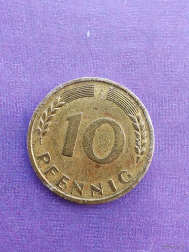 Германия ФРГ 10 пфеннигов 1969 J