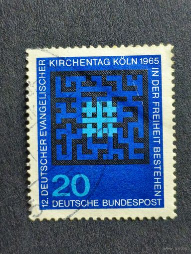 Германия 1965. 12-я годовщина Дня Немецкой Евангелической Церкви в Кёльне. Полная серия