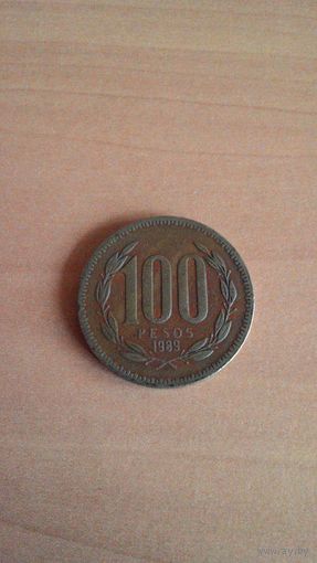 Чили, 100 песо 1989 года.