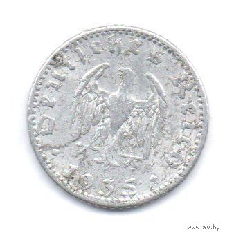 50 рейхспфеннигов 1935 А. Третий Рейх.