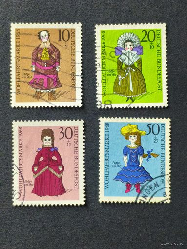 Германия 1968. Благотворительные почтовые марки - Куклы. Полная серия