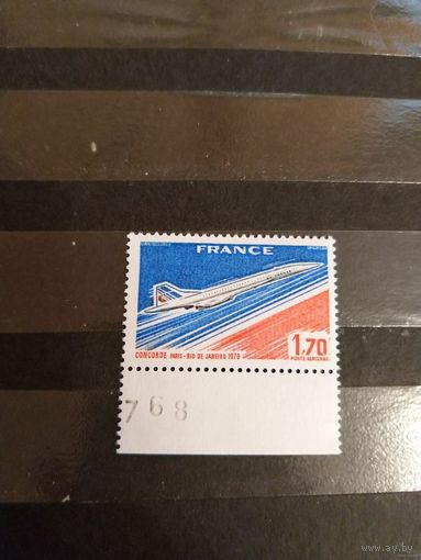 1976 Франция авиация самолёт Конкорд чистая клей MNH** выпускалась одиночкой (3-14)