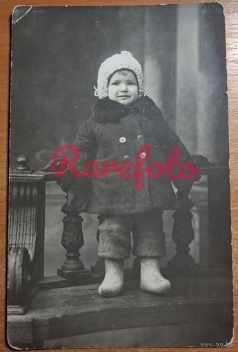 1910-е Открыточный формат карапуз ретро студийное фото