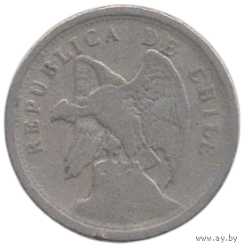 Республика Чили. 20 сентаво 1924. Фауна. Кондор. Без имени дизайнера.