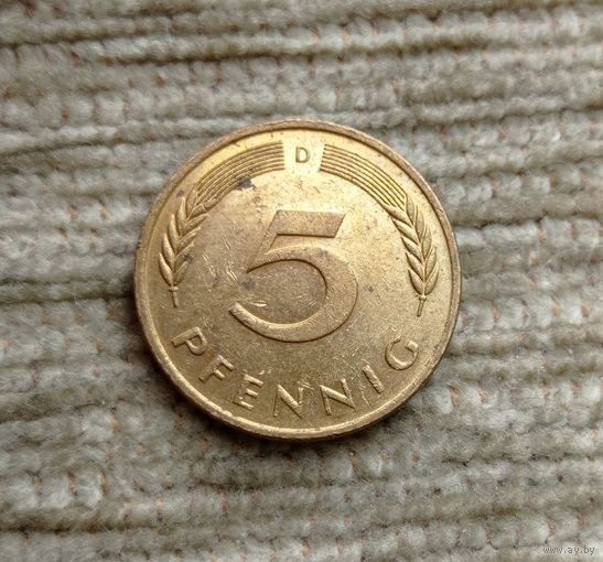 Werty71 Германия ФРГ 5 пфеннигов 1988 D