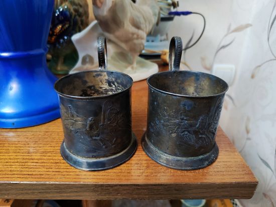 Подстаканник мельхиор тройка одним лотом