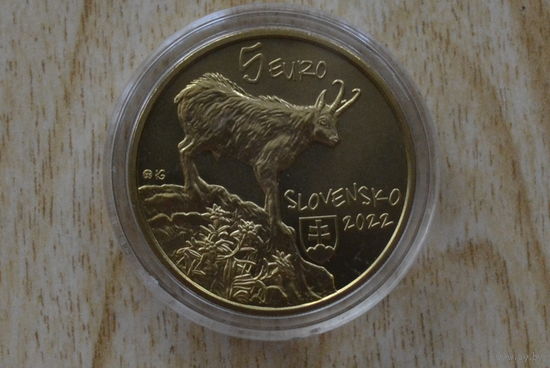 Словакия 5 евро 2022  Татранская серна