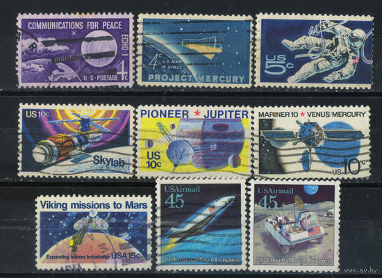 США 1960-89 Космос Набор #803,822,930,1136,1164,1170,1356,2068A,2070A
