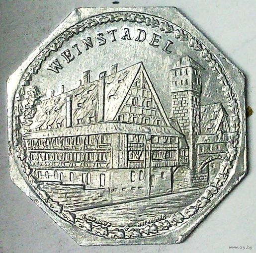 ГЕРМАНИЯ НЮРНБЕРГ 20 пфеннигов 1920 год - ШТЕМПЕЛЬНЫЙ БЛЕСК!