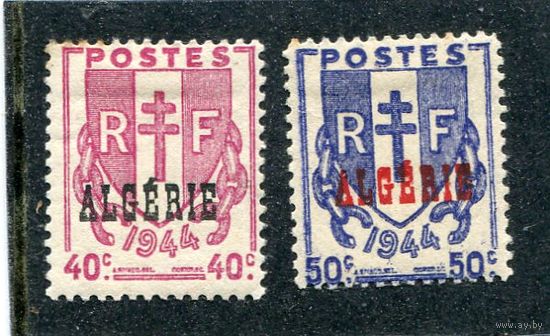 Французский Алжир. Герб. Надпечатка