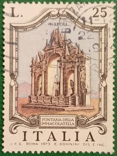 Италия 1973. Фонтан Иммаколателла в Неаполе. Проектирование Птетро Бернини