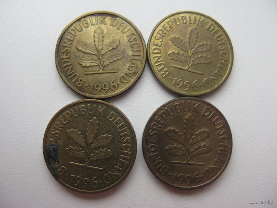 5 пфеннигов 1996  D. F.   J. А.