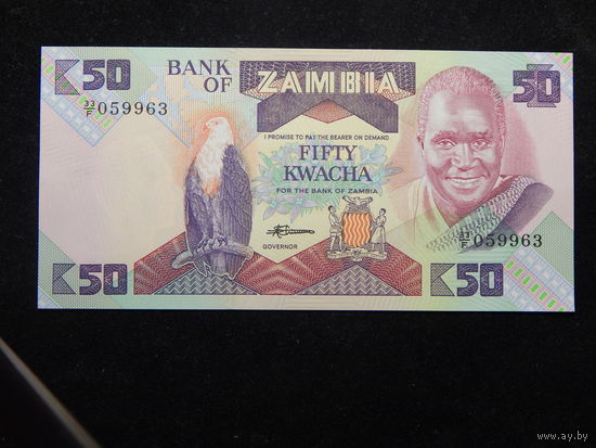 Замбия 50 квача 1986-88г UNC