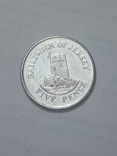 Джерси 5 пенсов 2012 года .