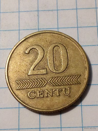 20 центов Литва 1998 год