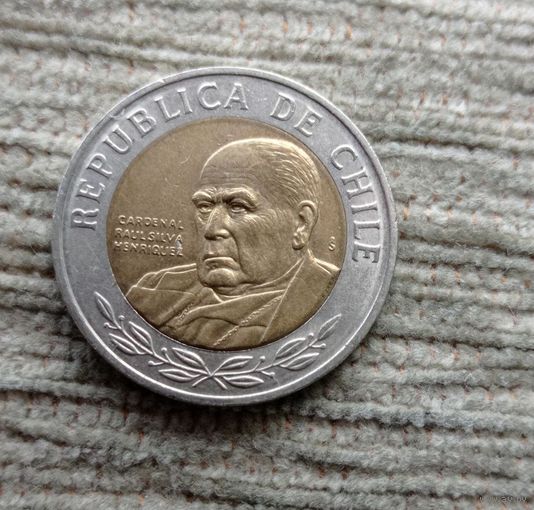 Werty71 Чили 500 песо 2008 биметалл