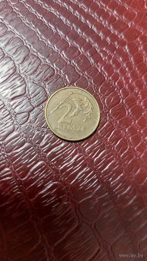 Монета 2 гроша 1998г. Польша.