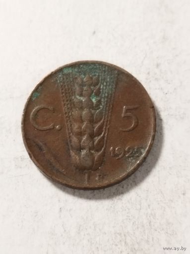 Италия 5 сентизим 1925
