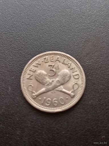 Новая Зеландия 3 пенса 1960 г.