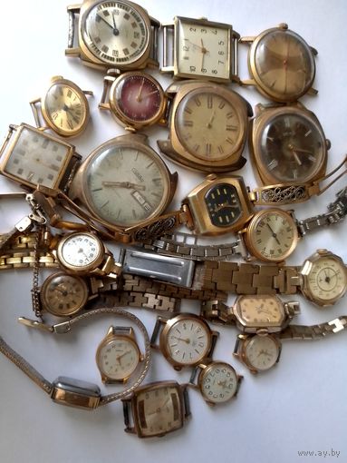 Часы позолоченные рабочие и не рабочие