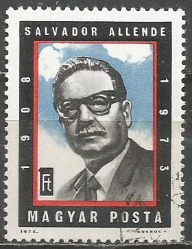 Венгрия. Памяти С.Альенде. 1974г. Mi#2939.