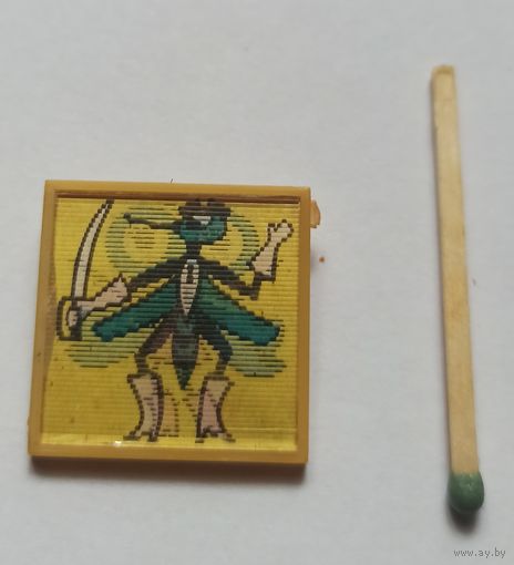 Знак, значок стерео, переливашка из СССР, Муха-Цокотуха