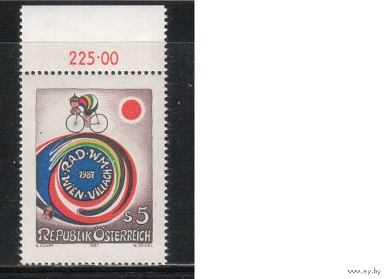 Австрия-1987(Мих.1897)  **   ,  Велосипеды, Велоспорт(1)(одиночка)