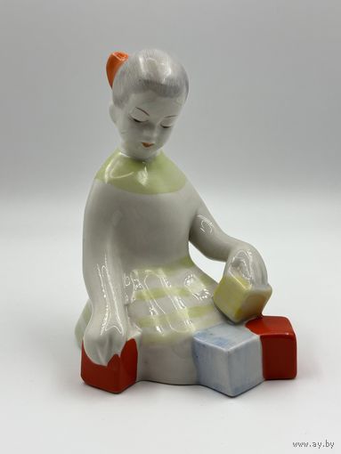 Девочка с кубиками. Городница СССР. С рубля!