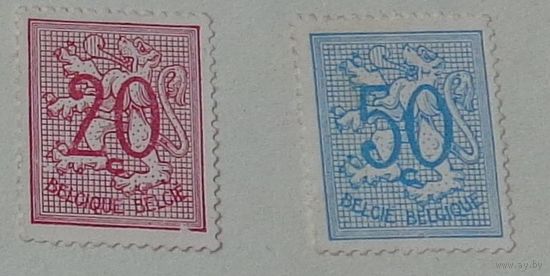 Геральдический лев. Бельгия. Дата выпуска:1951     2 шт