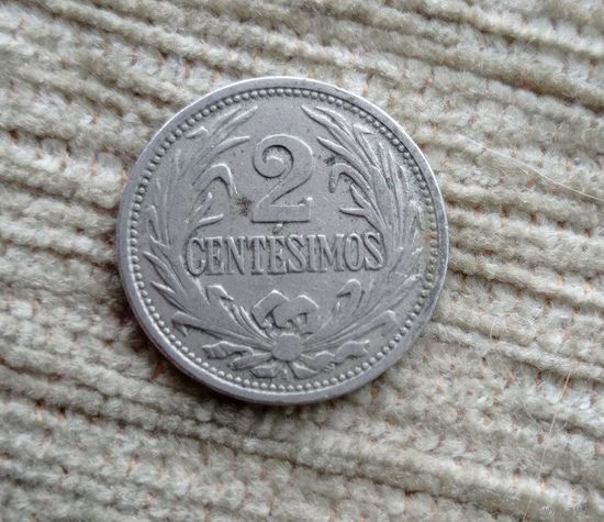 Werty71 Уругвай 2 сентесимо 1936 чентезимо